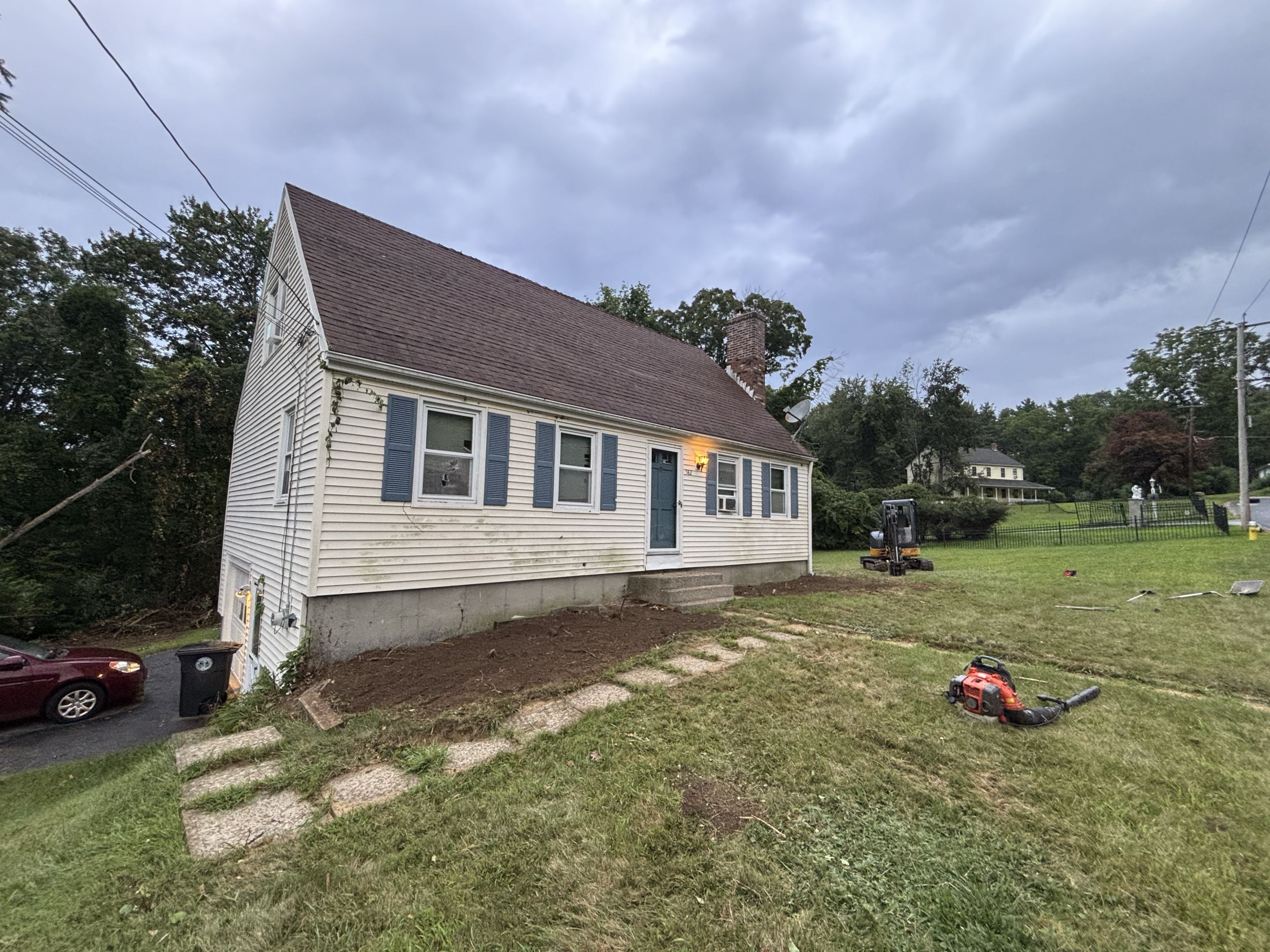 After — property edge cleared, roots extracted